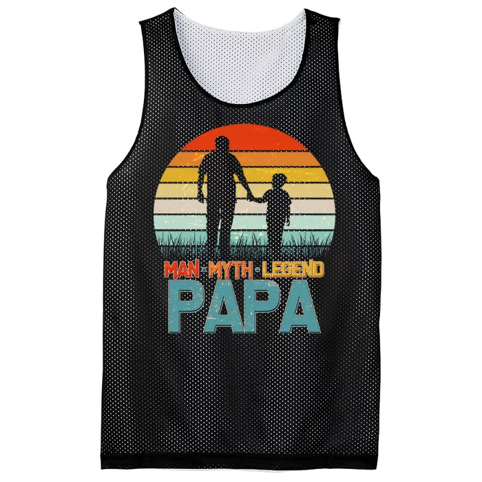 Vintage Man Myth Legend Papa Mesh Reversible Basketball Jersey Tank