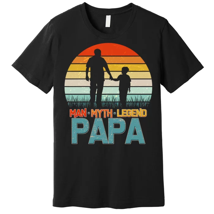 Vintage Man Myth Legend Papa Premium T-Shirt