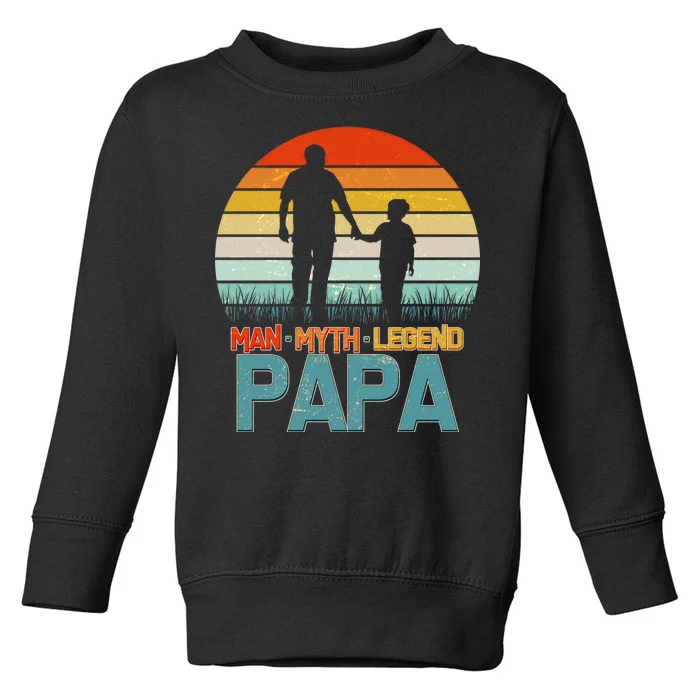 Vintage Man Myth Legend Papa Toddler Sweatshirt