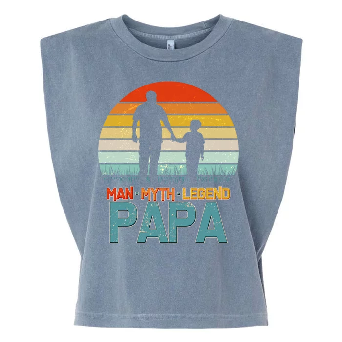 Vintage Man Myth Legend Papa Garment-Dyed Women's Muscle Tee