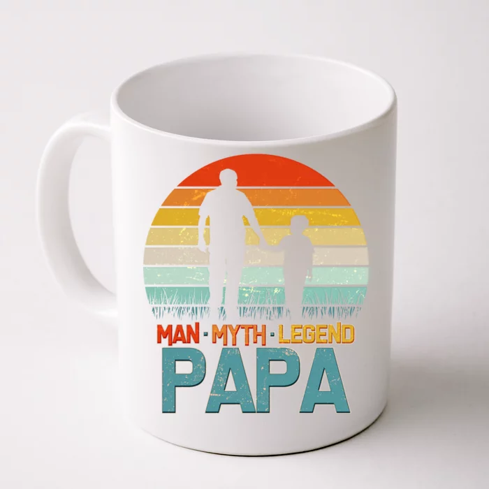 Vintage Man Myth Legend Papa Front & Back Coffee Mug