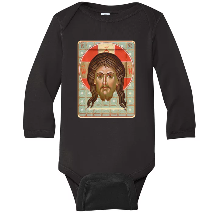 Vintage Mandilion Jesus Christ Baby Long Sleeve Bodysuit