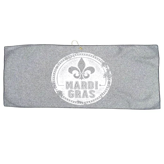 Vintage Mardi Gras New Orleans Logo Large Microfiber Waffle Golf Towel