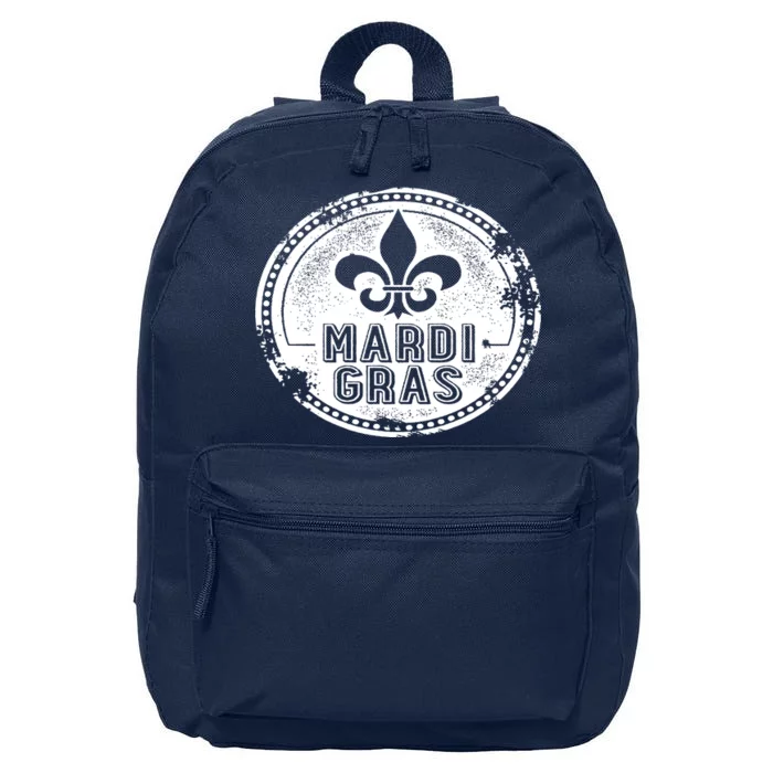 Vintage Mardi Gras New Orleans Logo 16 in Basic Backpack