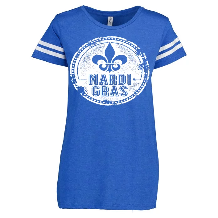 Vintage Mardi Gras New Orleans Logo Enza Ladies Jersey Football T-Shirt