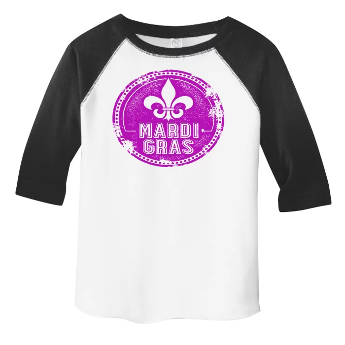 Vintage Mardi Gras New Orleans Logo Toddler Fine Jersey T-Shirt