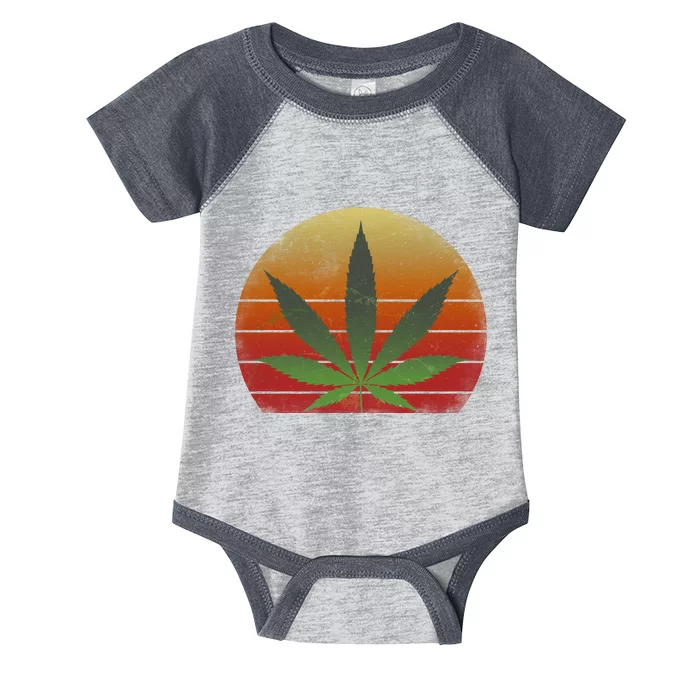 Vintage Marijuana Weed Sunset Infant Baby Jersey Bodysuit