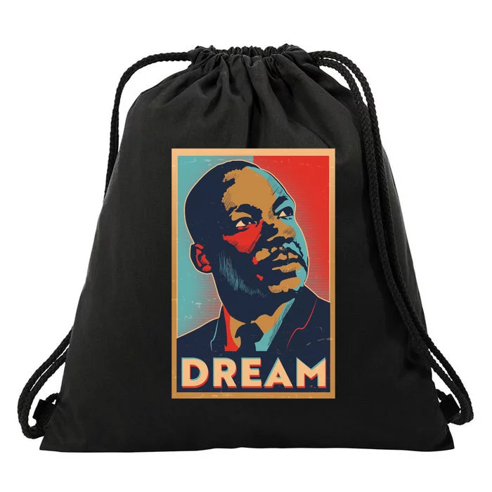 Vintage Martin Luther King Jr MLK Dream Poster Drawstring Bag