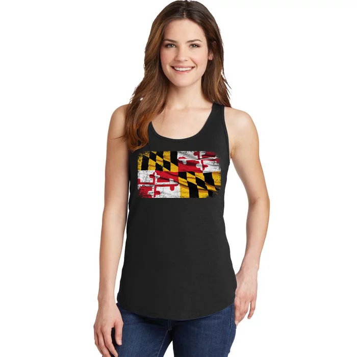 Vintage Maryland Flag Ladies Essential Tank