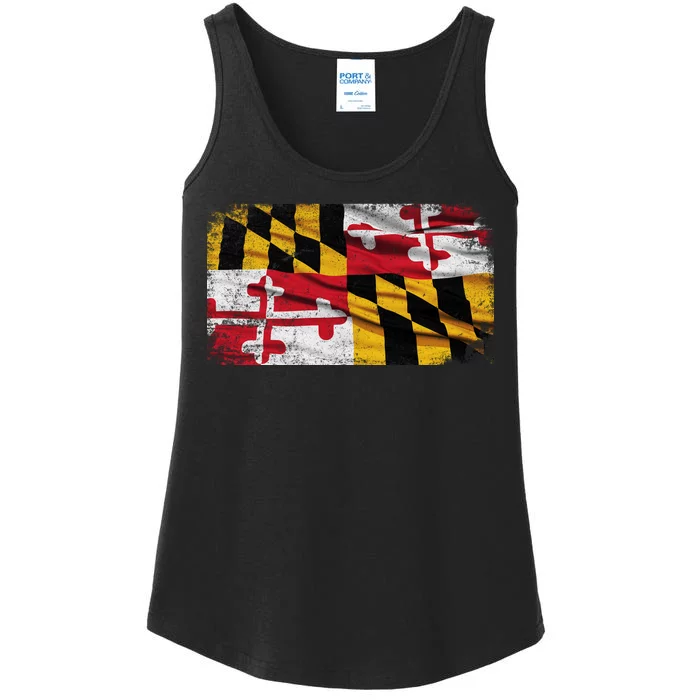 Vintage Maryland Flag Ladies Essential Tank