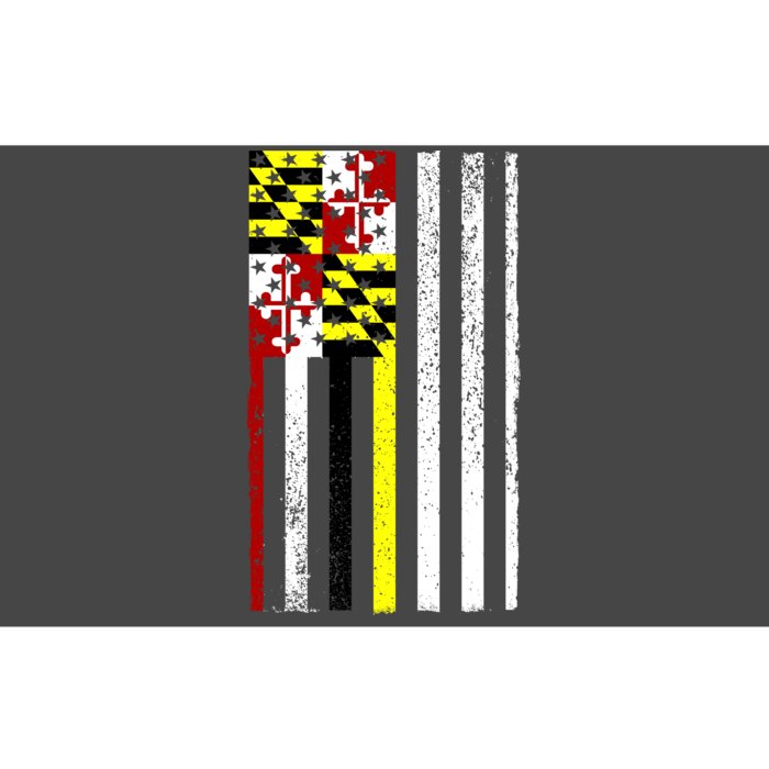 Vintage Maryland State American Flag Bumper Sticker