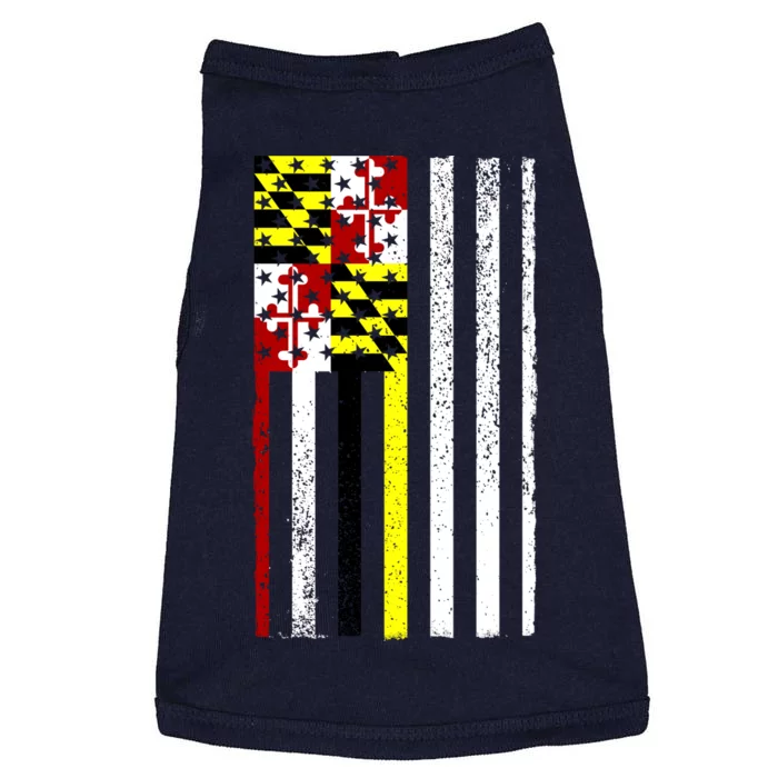 Vintage Maryland State American Flag Doggie Tank