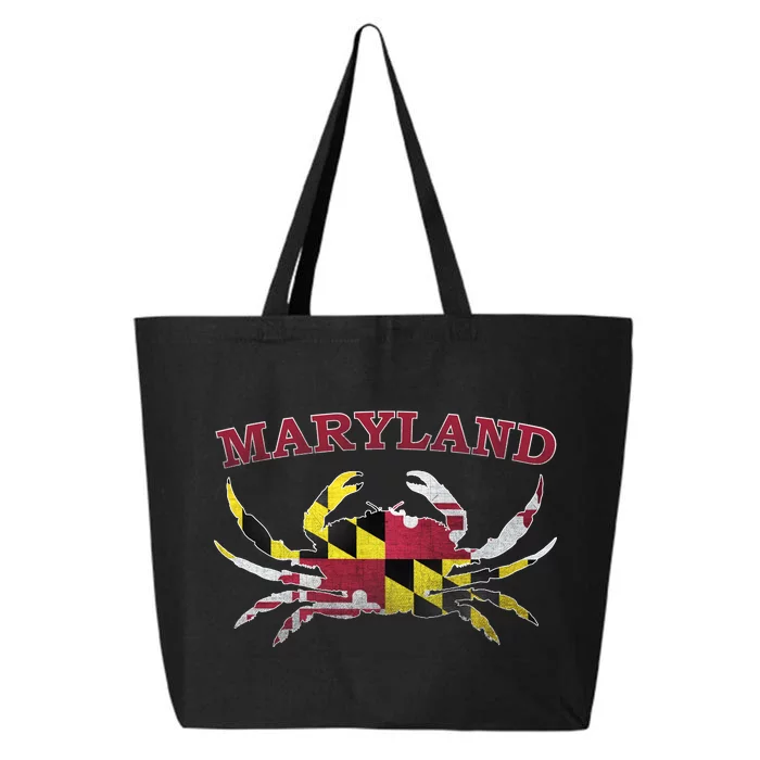 Vintage Maryland State Blue Crab Pride Flag 25L Jumbo Tote