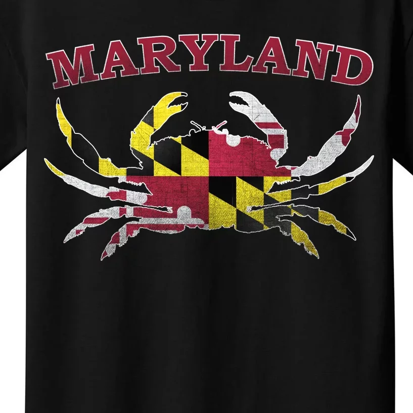 I Love Maryland Crab Maryland Flag T-Shirt