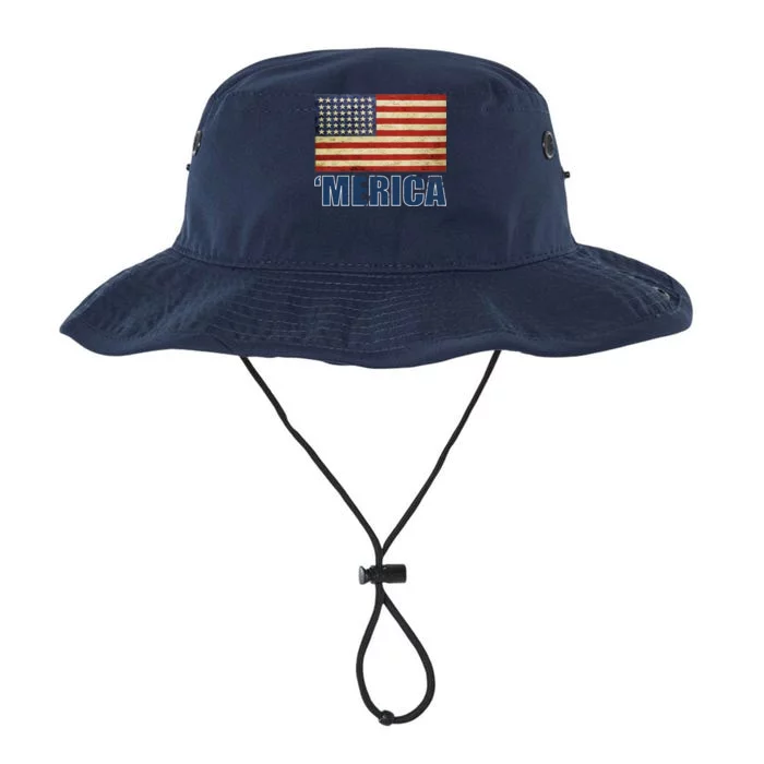 Vintage Merica Flag Legacy Cool Fit Booney Bucket Hat