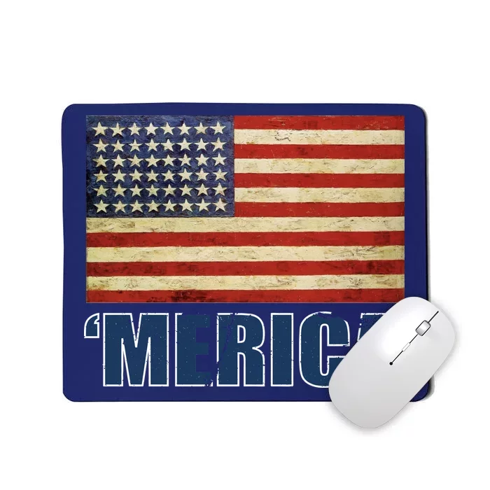 Vintage Merica Flag Mousepad