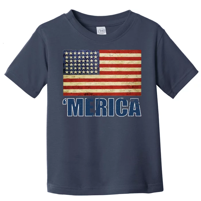 Vintage Merica Flag Toddler T-Shirt