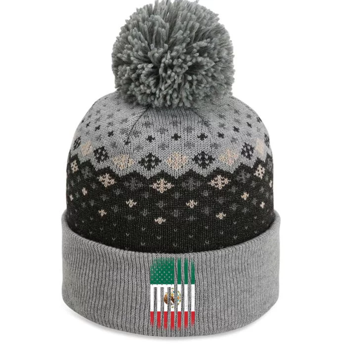 Vintage Mexican Flag The Baniff Cuffed Pom Beanie