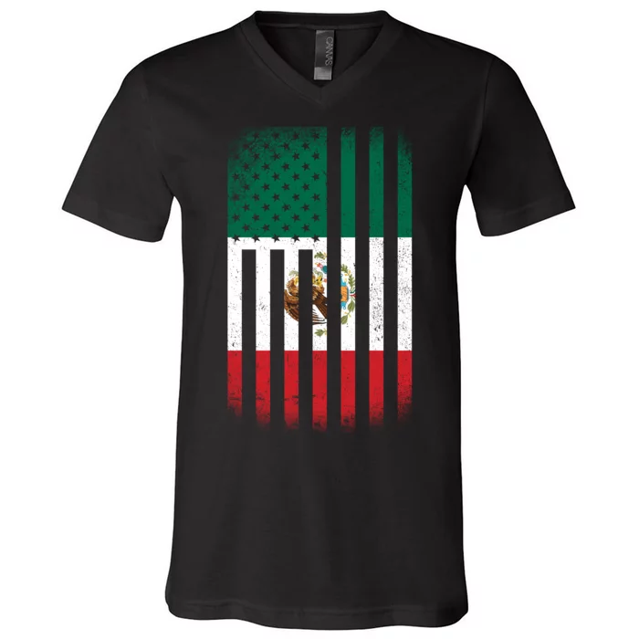 Vintage Mexican Flag V-Neck T-Shirt