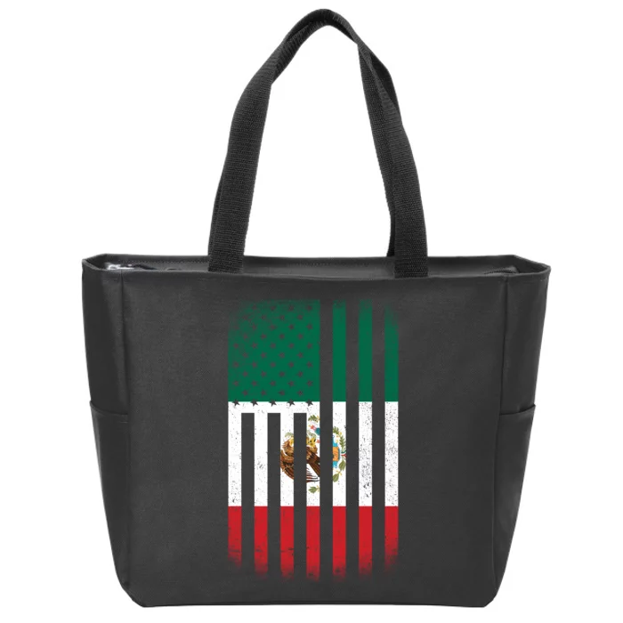 Vintage Mexican Flag Zip Tote Bag