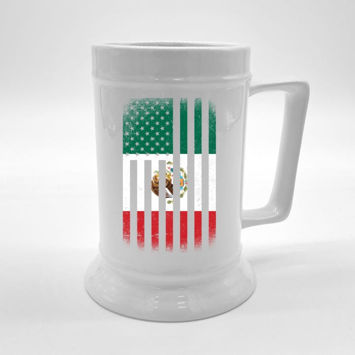 Vintage Mexican Flag Front & Back Beer Stein