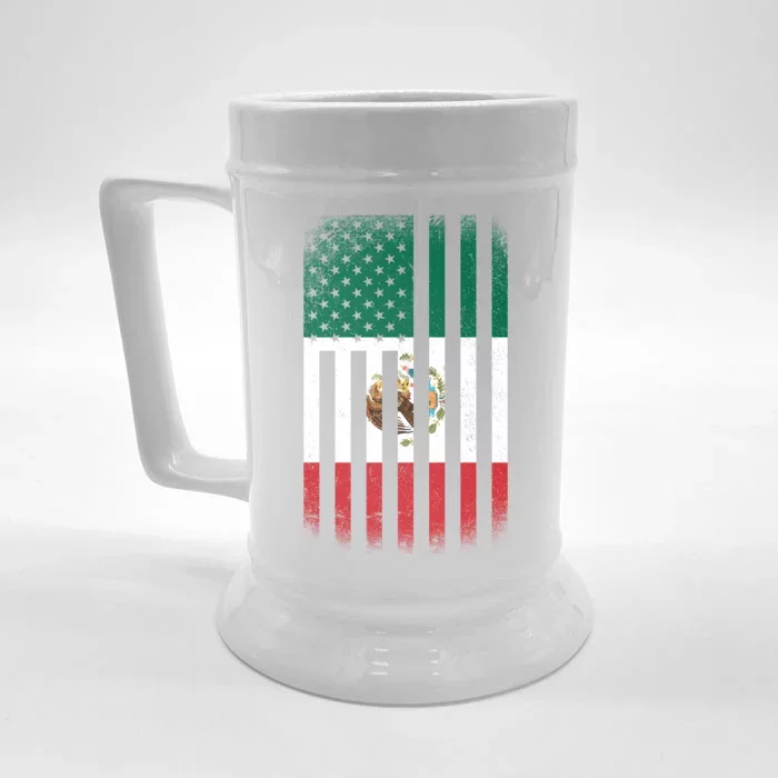 Vintage Mexican Flag Front & Back Beer Stein