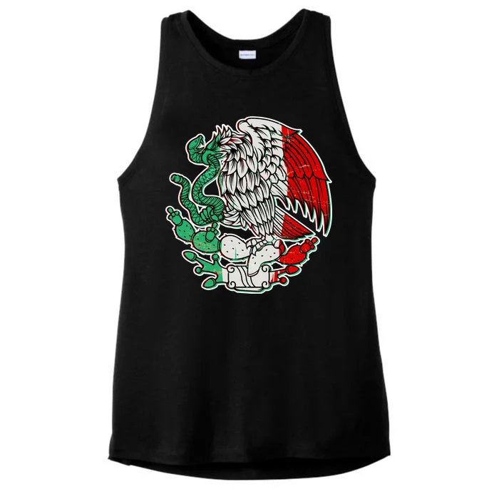 Vintage Mexico Eagle Symbol Ladies Tri-Blend Wicking Tank