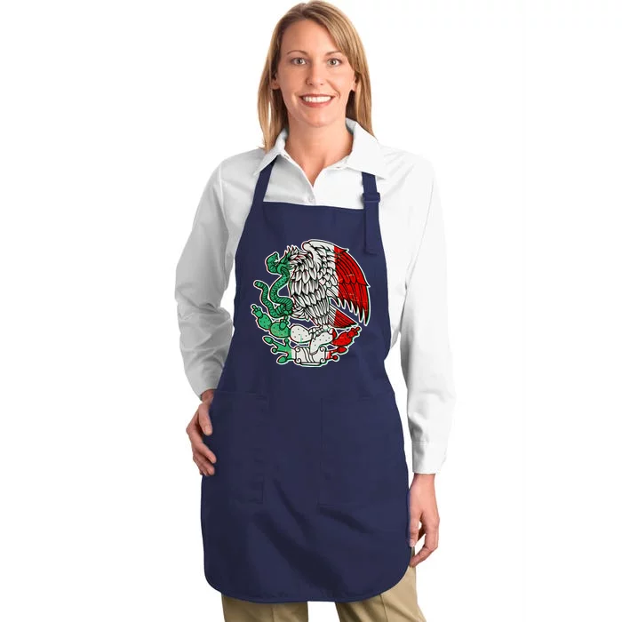 Vintage Mexico Eagle Symbol Full-Length Apron With Pocket