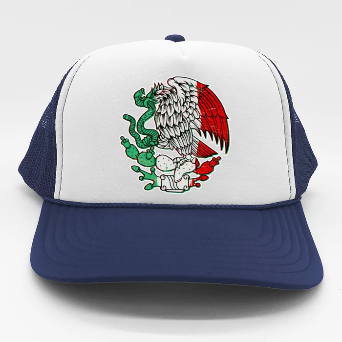 Vintage Mexico Eagle Symbol Trucker Hat