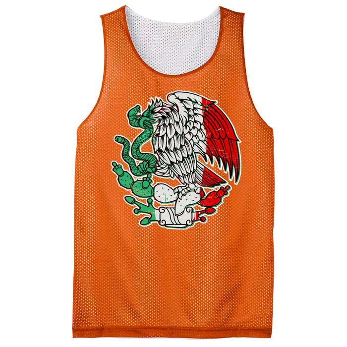 Vintage Mexico Eagle Symbol Mesh Reversible Basketball Jersey Tank