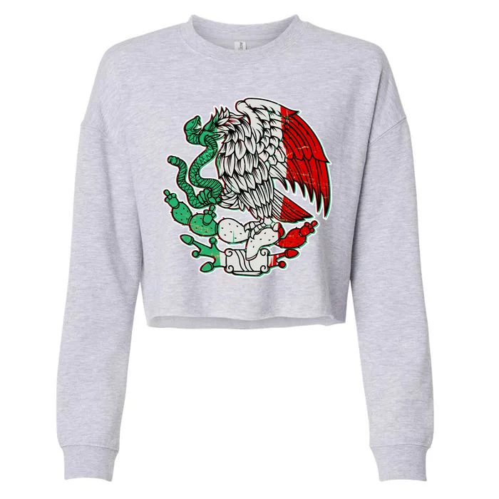 Vintage Mexico Eagle Symbol Cropped Pullover Crew