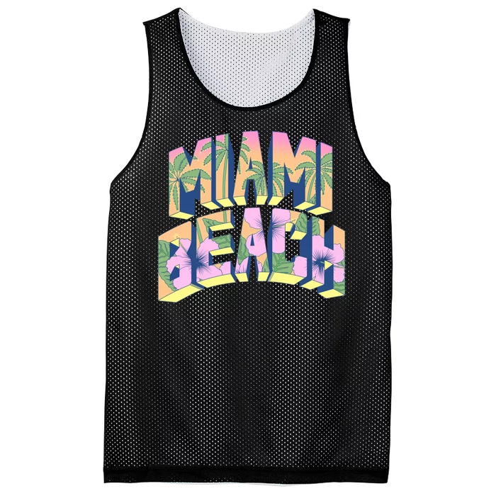 Vintage Miami Beach Mesh Reversible Basketball Jersey Tank