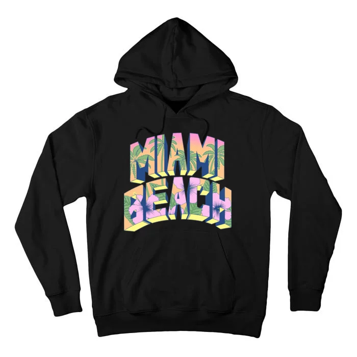 Vintage Miami Beach Tall Hoodie