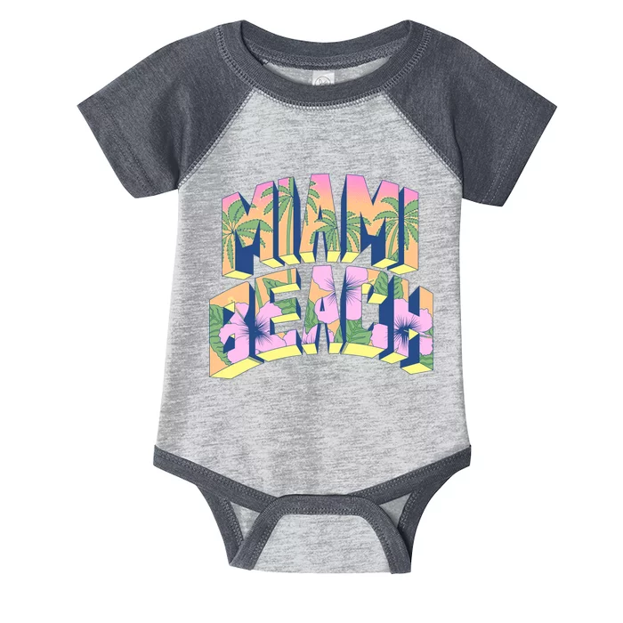 Vintage Miami Beach Infant Baby Jersey Bodysuit