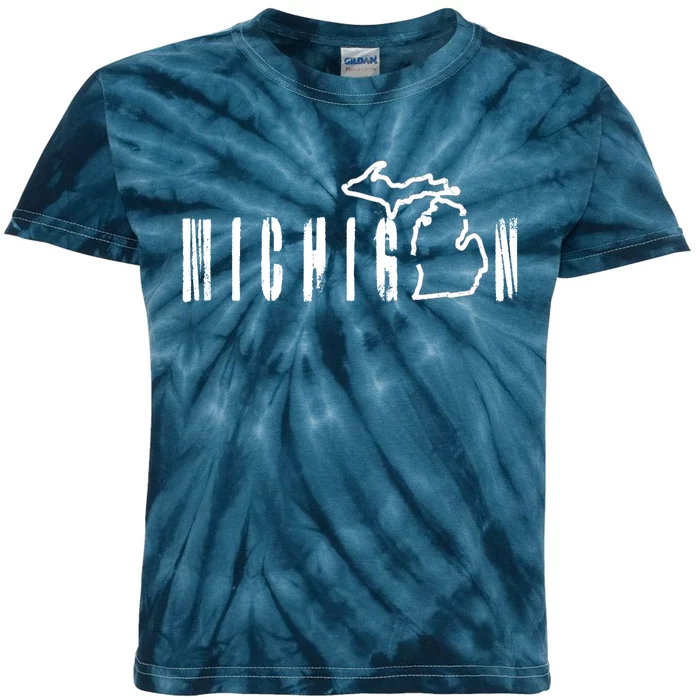 Vintage Michigan Mitten Kids Tie-Dye T-Shirt