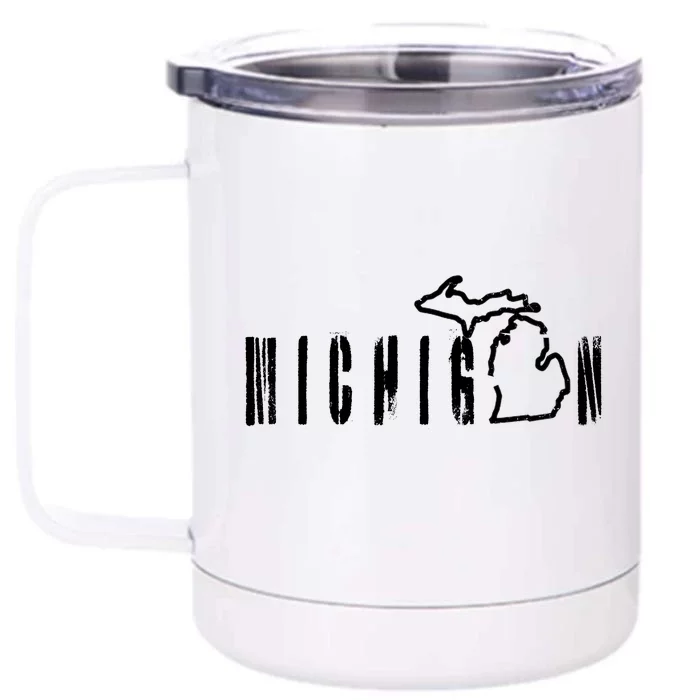 Vintage Michigan Mitten Front & Back 12oz Stainless Steel Tumbler Cup