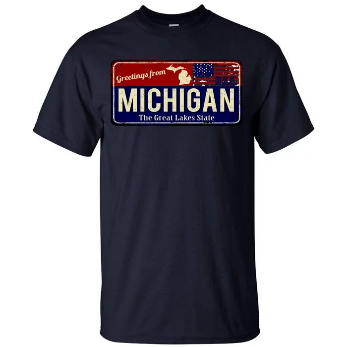 Vintage Michigan Sign Tall T-Shirt