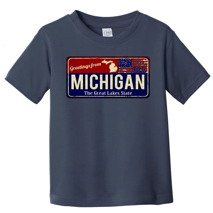 Vintage Michigan Sign Toddler T-Shirt