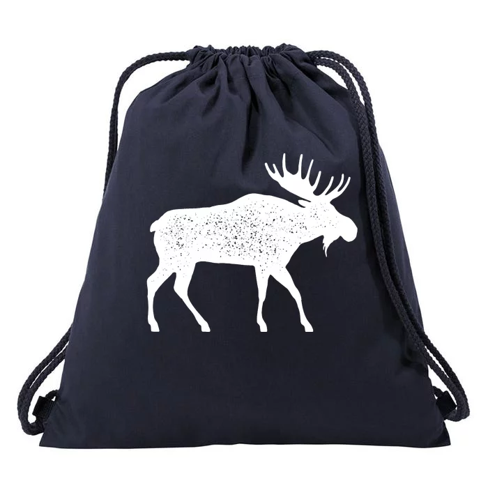 Vintage Moose Drawstring Bag