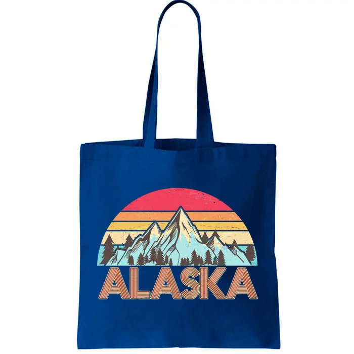 Vintage Mountains Of Alaska Tote Bag