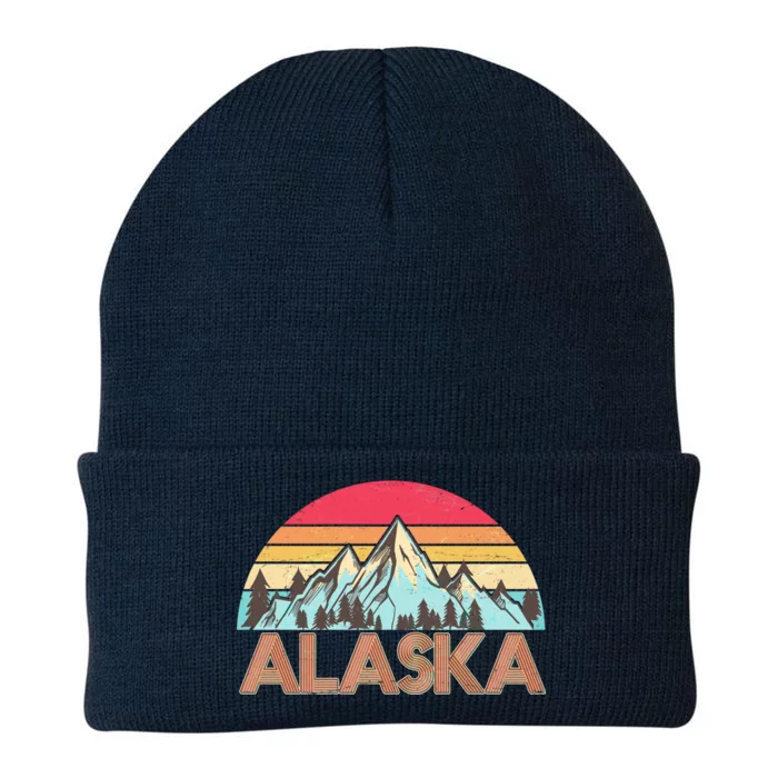 Vintage Mountains Of Alaska Knit Cap Winter Beanie