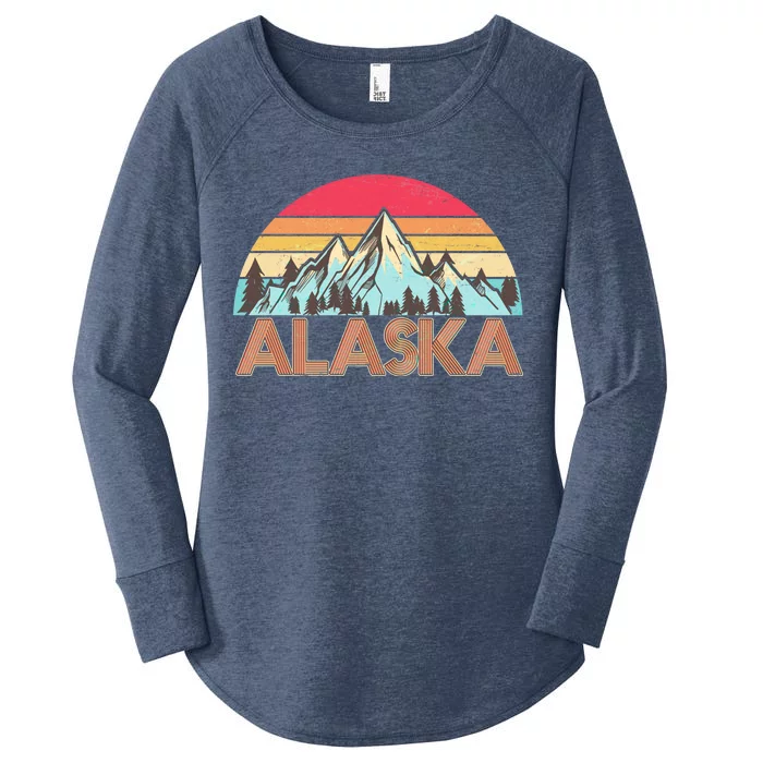 Vintage Mountains Of Alaska Women's Perfect Tri Tunic Long Sleeve Shirt