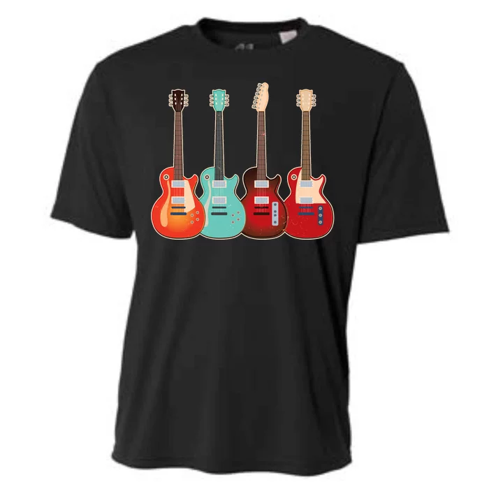 Vintage Multi Guitars Music Cooling Performance Crew T-Shirt