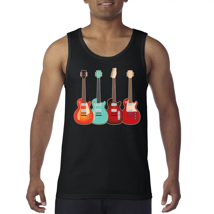 Vintage Multi Guitars Music Tank Top