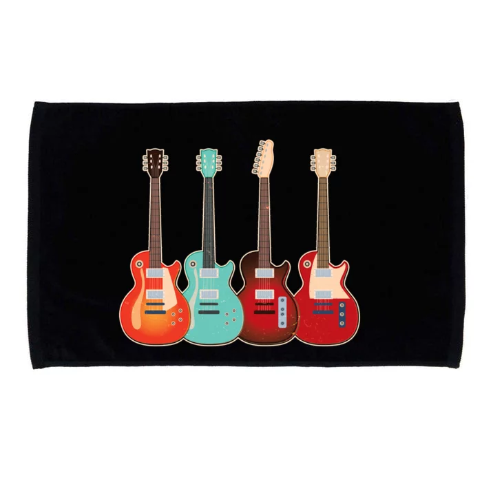 Vintage Multi Guitars Music Microfiber Hand Towel