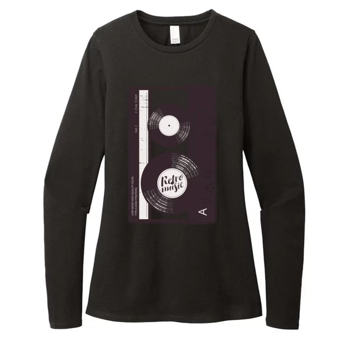 Vintage Music Cassette Tape Classic Womens CVC Long Sleeve Shirt