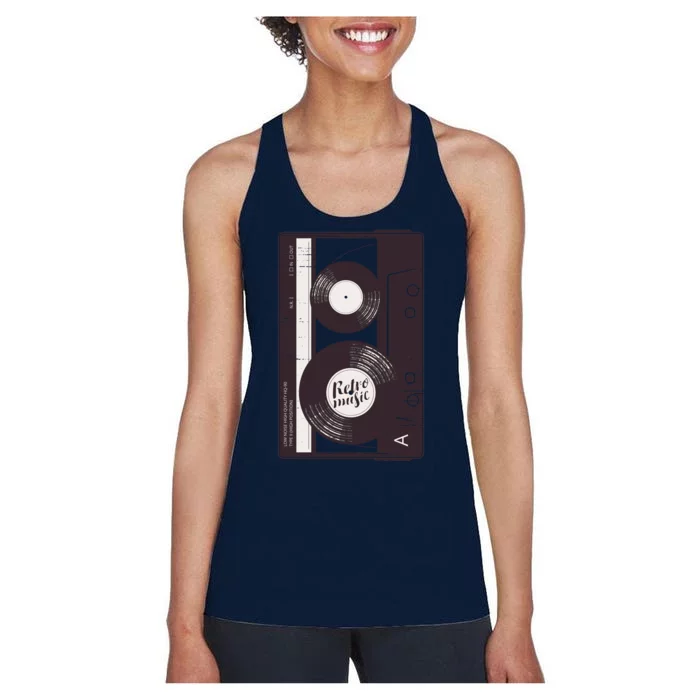 Vintage Music Cassette Tape Classic Women's Racerback Tank