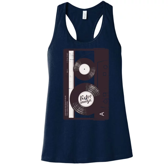 Vintage Music Cassette Tape Classic Women's Racerback Tank