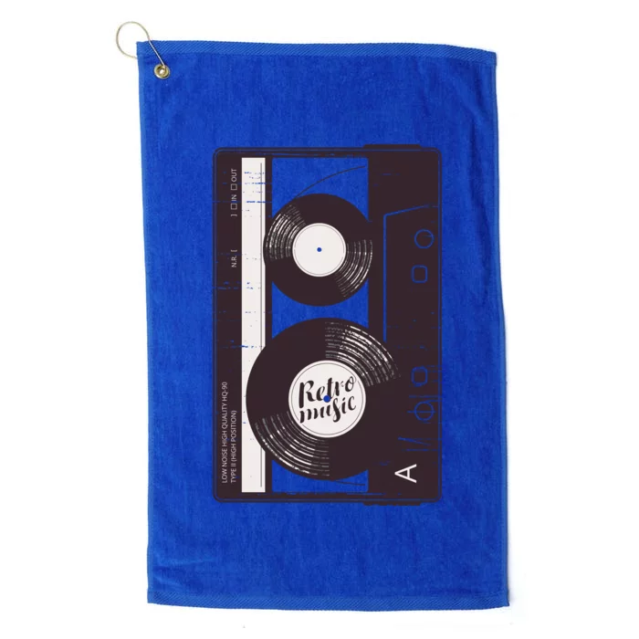 Vintage Music Cassette Tape Classic Platinum Collection Golf Towel