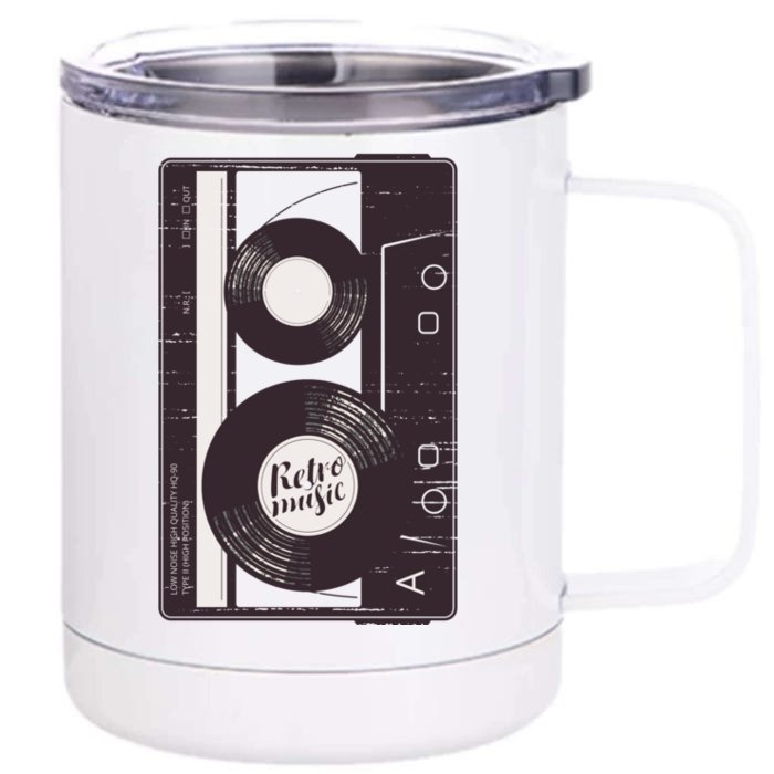 Vintage Music Cassette Tape Classic Front & Back 12oz Stainless Steel Tumbler Cup